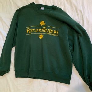 green crew neck